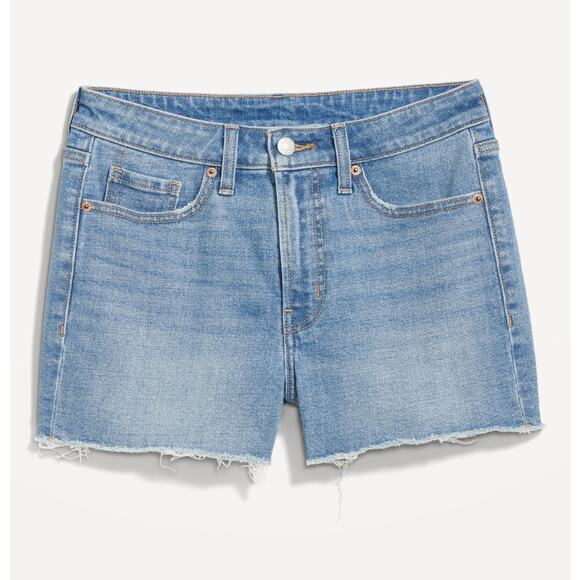Old Navy OG Straight Light Wash 3" Ins Jean Cut Off Shorts 6 Yuppie Casual NWT‎ - Picture 2 of 8